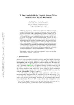 A Practical Guide to Logical Access Voice Presentation Attack Detection