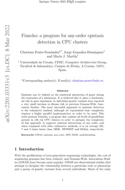 Fiuncho: a program for any-order epistasis detection in CPU clusters