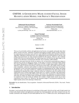 GMFIM: A Generative Mask-guided Facial Image Manipulation Model for
  Privacy Preservation