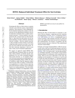 BITES: Balanced Individual Treatment Effect for Survival data