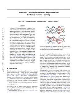 Head2Toe: Utilizing Intermediate Representations for Better Transfer
  Learning