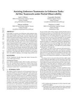 Assisting Unknown Teammates in Unknown Tasks: Ad Hoc Teamwork under
  Partial Observability