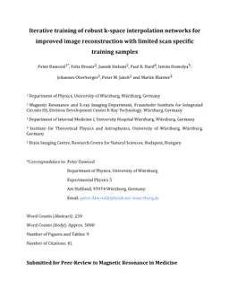 Iterative training of robust k-space interpolation networks for improved
  image reconstruction with limited scan specific training samples