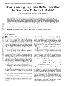 Does Interacting Help Users Better Understand the Structure of
  Probabilistic Models?