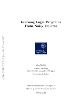 Learning Logic Programs From Noisy Failures