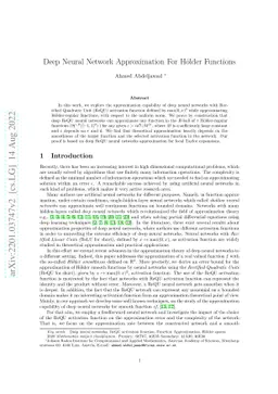 Deep Neural Network Approximation For Hölder Functions