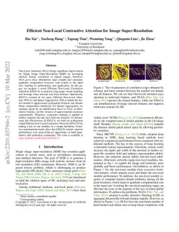 Efficient Non-Local Contrastive Attention for Image Super-Resolution