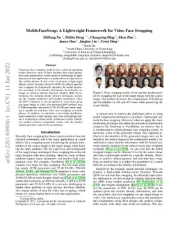 MobileFaceSwap: A Lightweight Framework for Video Face Swapping