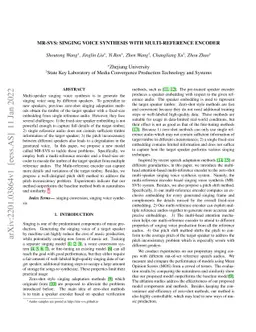 MR-SVS: Singing Voice Synthesis with Multi-Reference Encoder