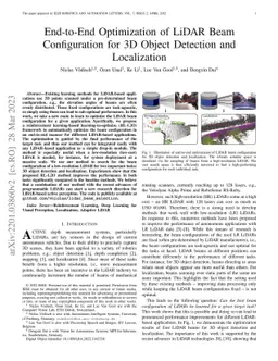 End-To-End Optimization of LiDAR Beam Configuration for 3D Object
  Detection and Localization