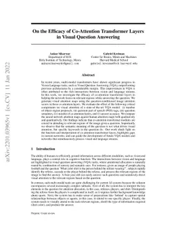 On the Efficacy of Co-Attention Transformer Layers in Visual Question
  Answering