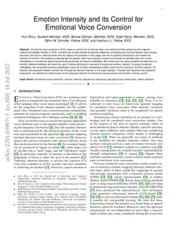 Emotion Intensity and its Control for Emotional Voice Conversion