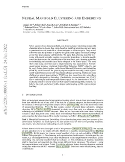 Neural Manifold Clustering and Embedding