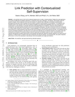 Link Prediction with Contextualized Self-Supervision