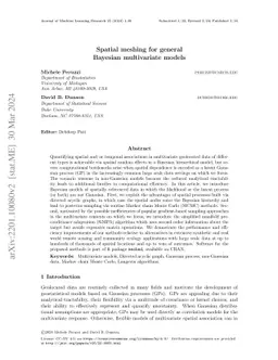 Spatial meshing for general Bayesian multivariate models