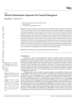 Neural Information Squeezer for Causal Emergence