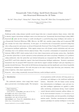 Semantically Video Coding: Instill Static-Dynamic Clues into Structured
  Bitstream for AI Tasks