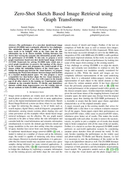 Zero-Shot Sketch Based Image Retrieval using Graph Transformer