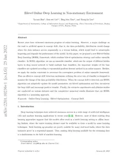 Bilevel Online Deep Learning in Non-stationary Environment