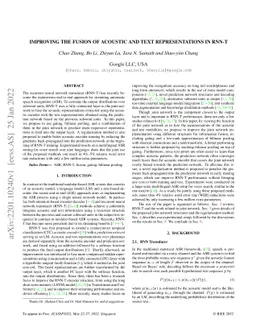 Improving the fusion of acoustic and text representations in RNN-T
