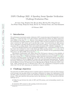 SASV Challenge 2022: A Spoofing Aware Speaker Verification Challenge
  Evaluation Plan