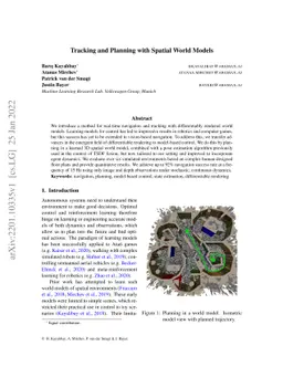 Tracking and Planning with Spatial World Models