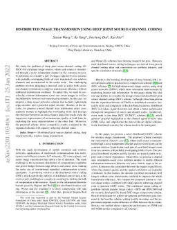 Distributed Image Transmission using Deep Joint Source-Channel Coding