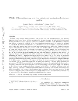 COVID-19 forecasting using new viral variants and vaccination
  effectiveness models