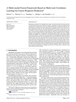 A Multi-modal Fusion Framework Based on Multi-task Correlation Learning
  for Cancer Prognosis Prediction