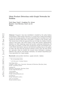 Main Product Detection with Graph Networks for Fashion