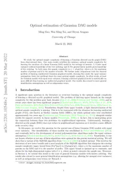 Optimal estimation of Gaussian DAG models