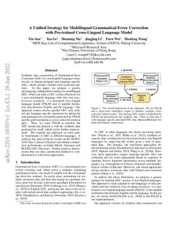 A Unified Strategy for Multilingual Grammatical Error Correction with
  Pre-trained Cross-Lingual Language Model