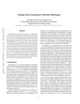 Training Vision Transformers with Only 2040 Images