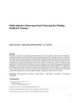 Multi-objective Semi-supervised Clustering for Finding Predictive
  Clusters