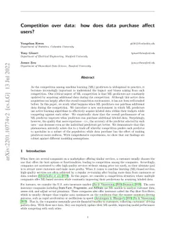 Competition over data: how does data purchase affect users?