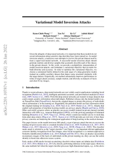 Variational Model Inversion Attacks