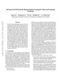 Self-supervised 3D Semantic Representation Learning for
  Vision-and-Language Navigation