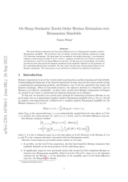 On Sharp Stochastic Zeroth Order Hessian Estimators over Riemannian
  Manifolds