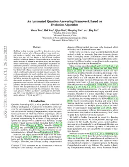 An Automated Question-Answering Framework Based on Evolution Algorithm