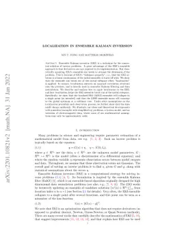 Localization in Ensemble Kalman inversion