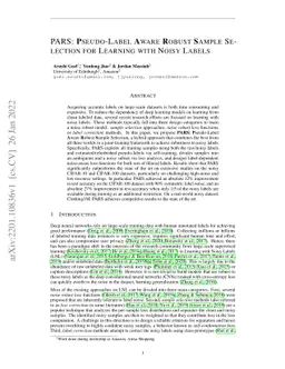 PARS: Pseudo-Label Aware Robust Sample Selection for Learning with Noisy
  Labels