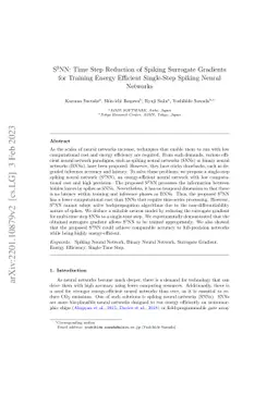 S$^3$NN: Time Step Reduction of Spiking Surrogate Gradients for Training
  Energy Efficient Single-Step Spiking Neural Networks