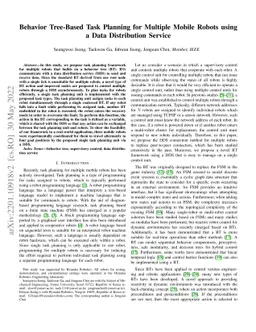 Behavior Tree-Based Task Planning for Multiple Mobile Robots using a
  Data Distribution Service