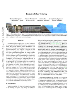 Projective Urban Texturing