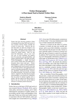 Twitter-Demographer: A Flow-based Tool to Enrich Twitter Data