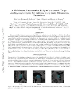 A Multi-rater Comparative Study of Automatic Target Localization Methods
  for Epilepsy Deep Brain Stimulation Procedures