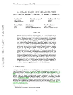 Language-biased image classification: evaluation based on semantic
  representations