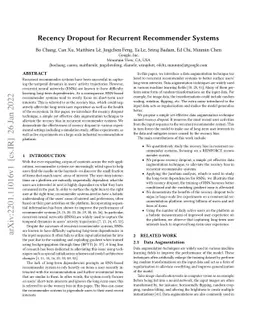 Recency Dropout for Recurrent Recommender Systems