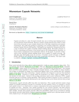 Momentum Capsule Networks