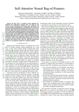 Self-Attention Neural Bag-of-Features